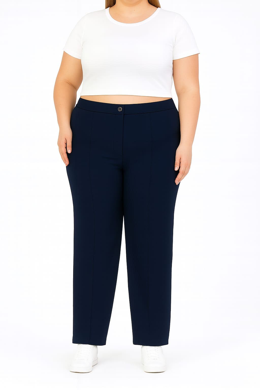SPODNIE Z KANTEM PLUS SIZE SP322-34G